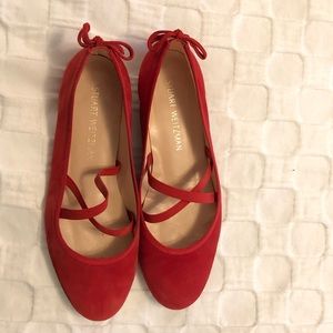 Red Suede flats